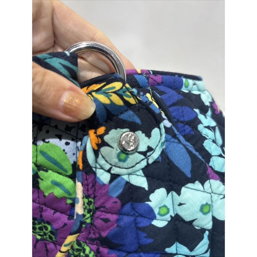 Vera Bradley Glenna Satchel Bag In Midnight Blues Pockets Shoulder Bag
